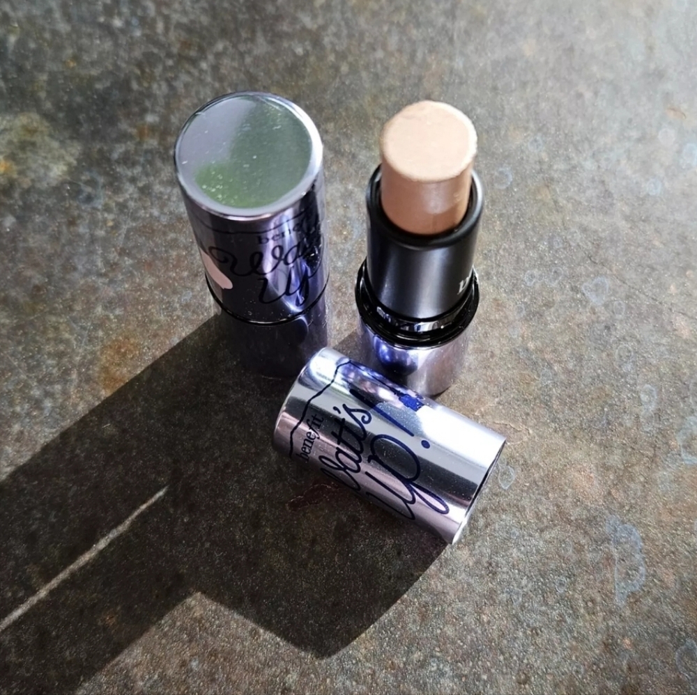 Lot of 3 Benefit Watt's Up Soft Focus Cream to Powder Highlighter Mini NEW! - Picture 3 of 4